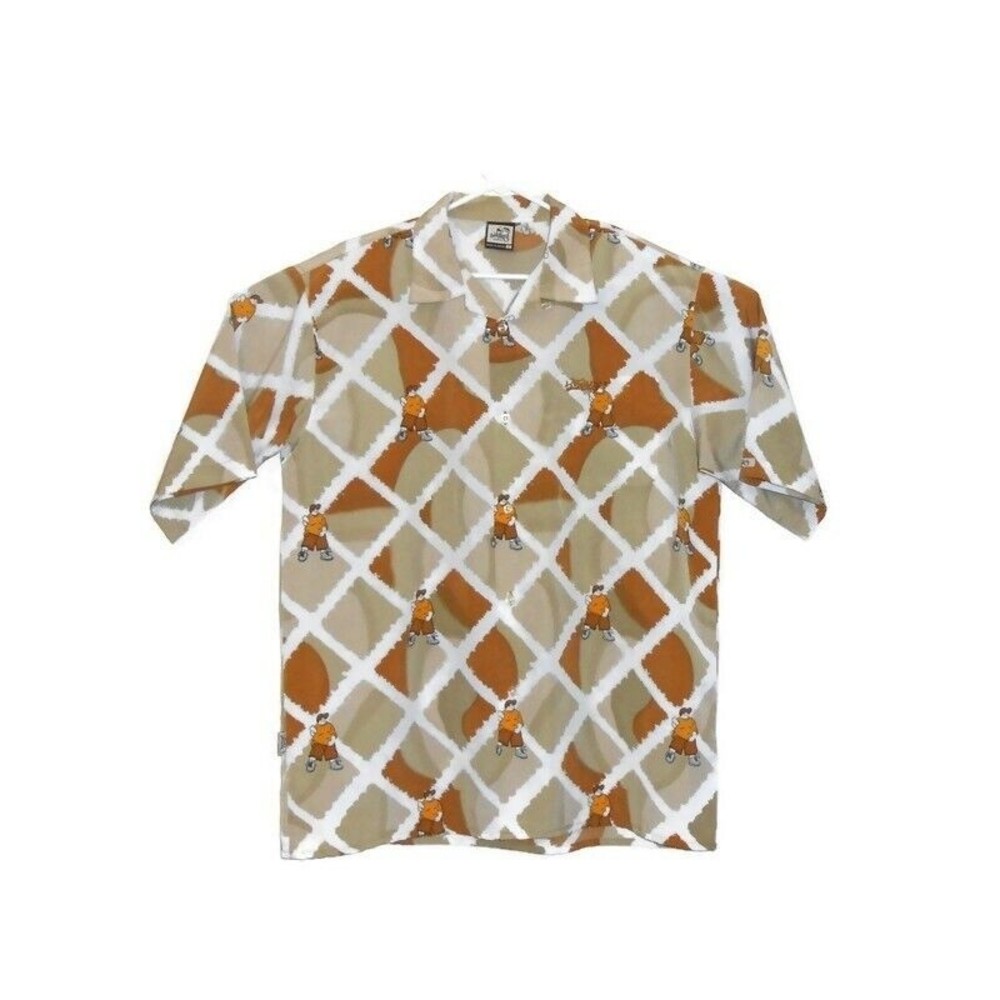 Southpole Men's L Shirt Animated Character Short Sleeve Button Up